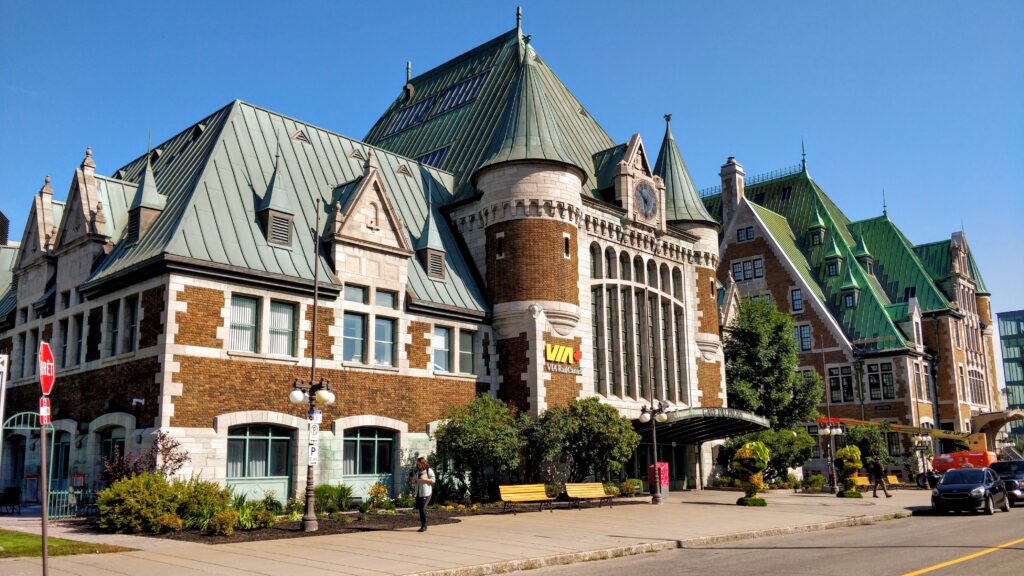 a building with a green roof