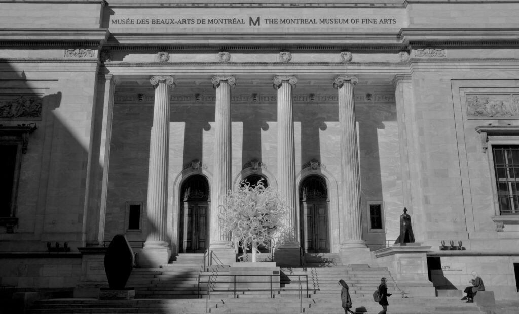 a building with columns and steps