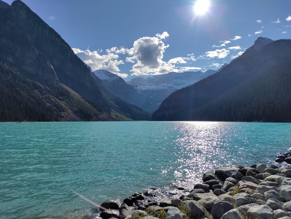 A Body of Water with mountains in the background