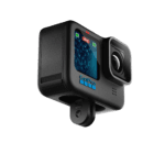 a black camera with a screen