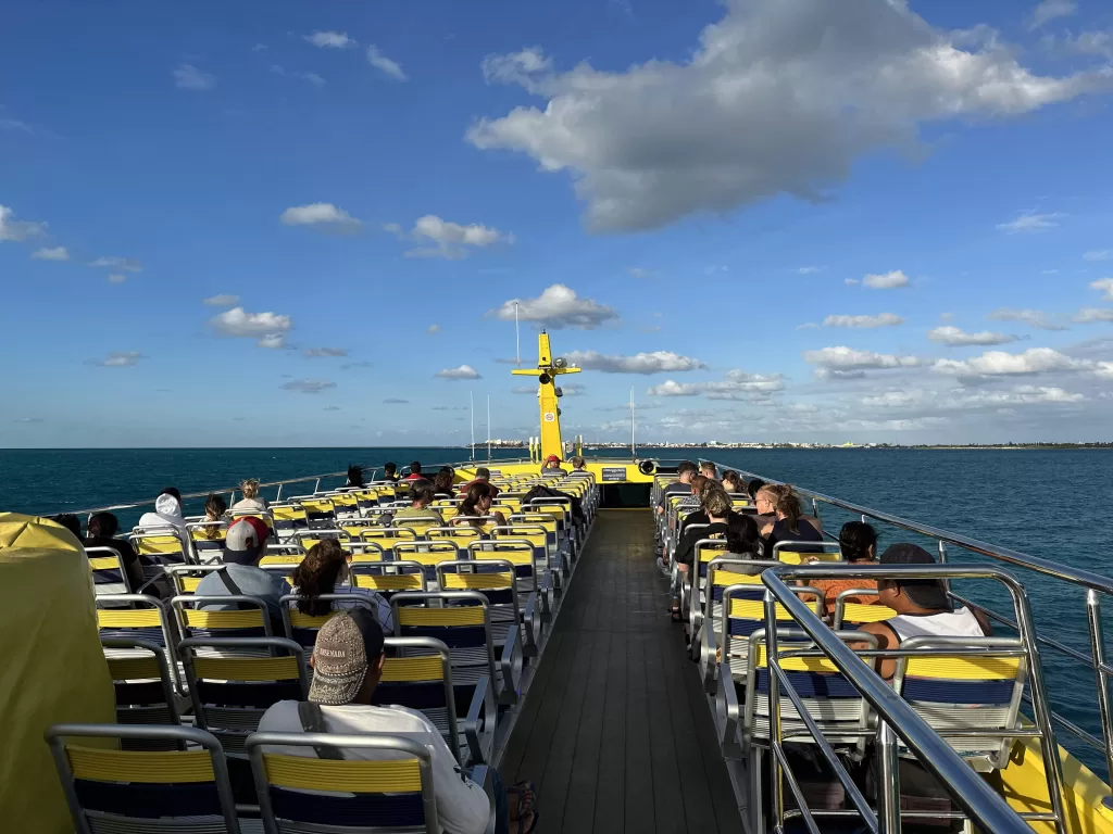 a group of people on a boat