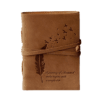 Be Unique Leather Diary Embossed With Leaf of Tree