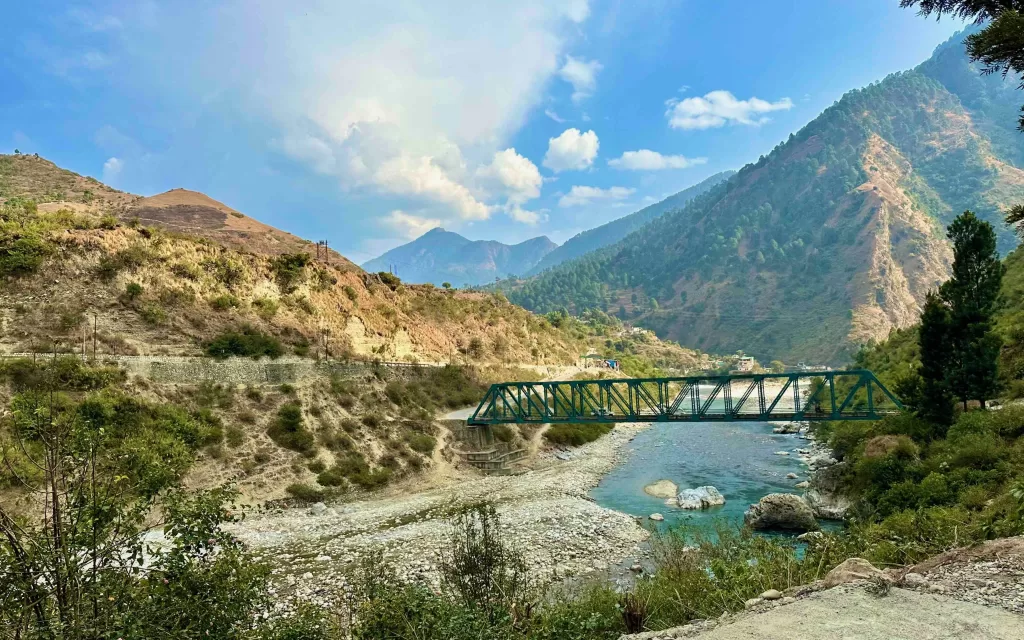 A bridge over a river