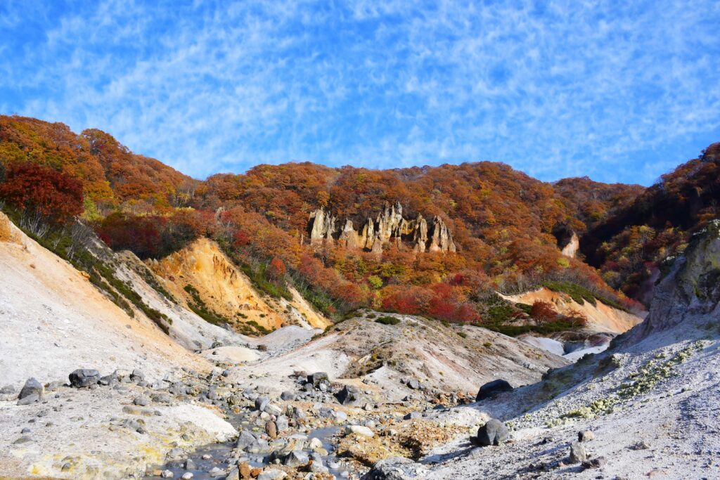 Jogokudani Hell Valley in Autumn