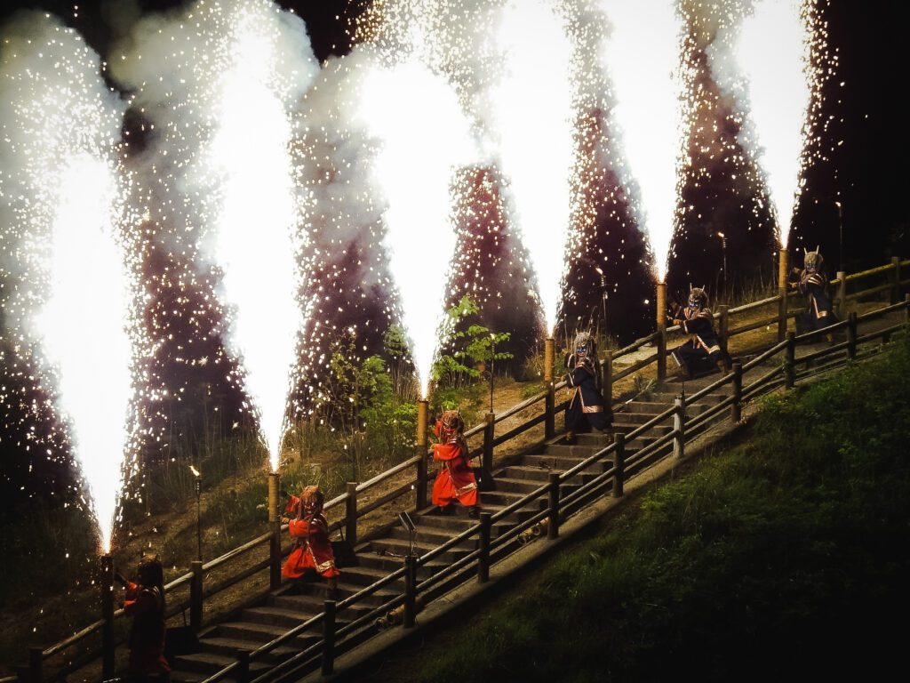 Firework in Japan Demon Festival