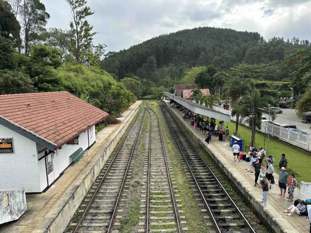A wide angle shot of the Ella station in Sri Lanka