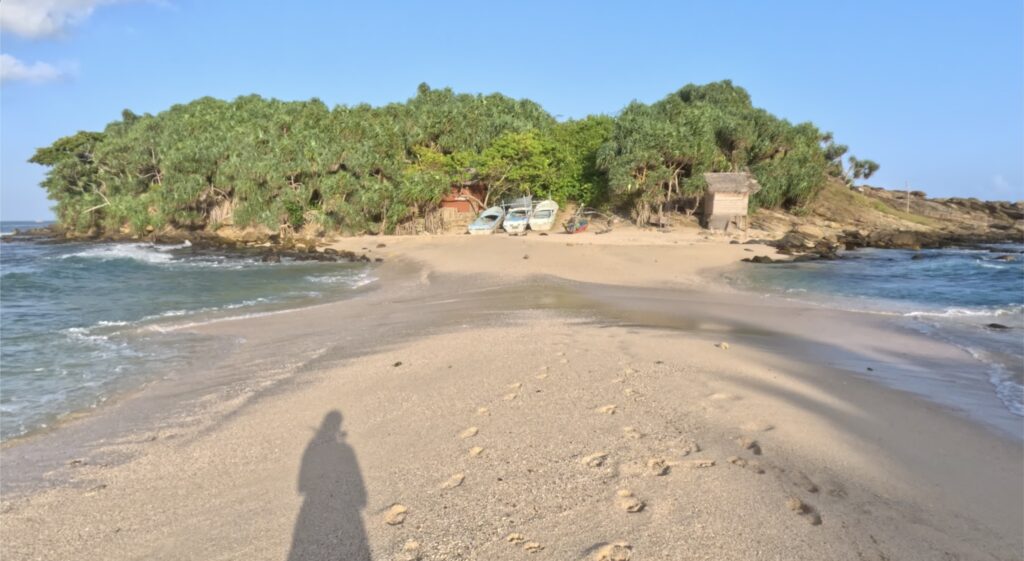 Blue Beach Island in South Sri Lanka